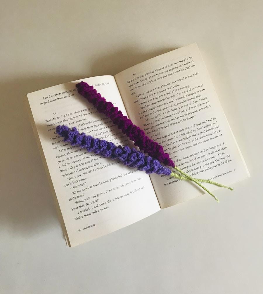 Crocheted flowers on an open book